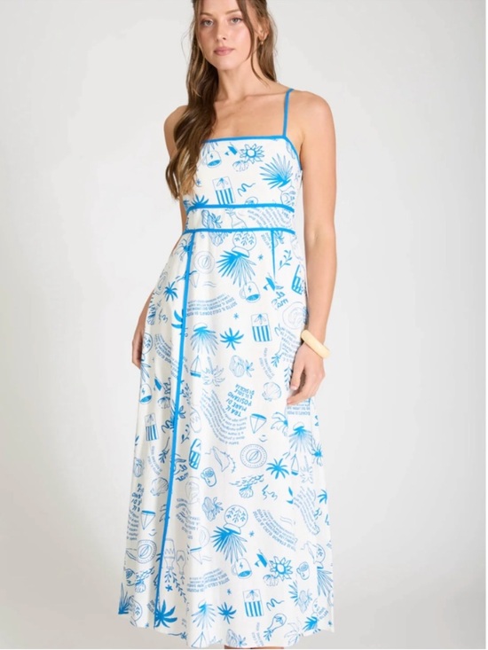 Blu Pepper Dresses & Skirts - NWT Blu Pepper Blue & White Positano Coastal Print Maxi Dress – Small